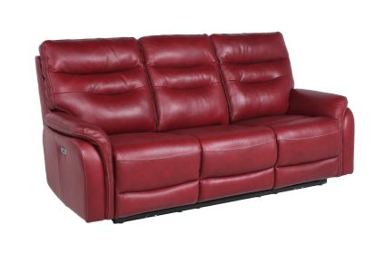 Top-Grain Leather Motion Set: Decadent Comfort, Contemporary Style, Wine or Coffee Color, Reclining with USB Control Panel