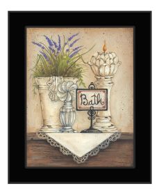 "Bath" by Mary Ann June, Ready to Hang Framed Print, Black Frame