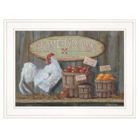 "Home Grown" By Pam Britton, Ready to Hang Framed Print, White Frame