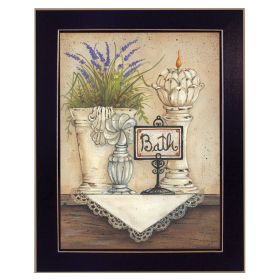 "Bath" By Mary June, Printed Wall Art, Ready To Hang Framed Poster, Black Frame
