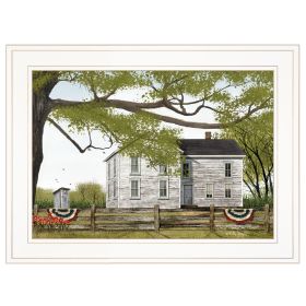 "Sweet Summertime House" by Billy Jacobs, Ready to Hang Framed Print, White Frame
