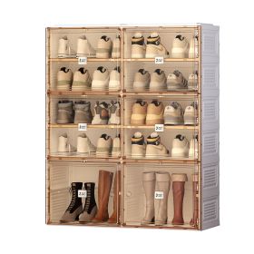 Portable Shoe cabinet Living Room,Stackable Storage Organizer Cabinet with Doors and Shelves,Shoe Box for Closet