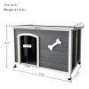 Large Wooden Dog House;  Outdoor Waterproof Dog Cage;  Windproof and Warm Dog Kennel Easy to Assemble