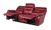 Top-Grain Leather Motion Set: Decadent Comfort, Contemporary Style, Wine or Coffee Color, Reclining with USB Control Panel