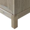 Modern 4-Door Cabinet with Mirrored Decorative Doors,for Bedroom,Living Room,Office,Easy Assembly, Wood Color