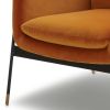 Divani Casa Joseph Modern Orange Fabric Accent Chair