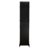 3 Panel Room Divider 6Ft Wood Folding Privacy Screen Black Room Separator Free Standing Wall Dividers (Black)