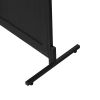 3 Panel Room Divider 6Ft Wood Folding Privacy Screen Black Room Separator Free Standing Wall Dividers (Black)