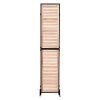 3 Panel Room Dividers and Folding Privacy Screen Natural Wooden Room Partitions 6ft Wall Divider for Room Separation (Natural)
