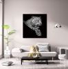 Oppidan Home "Leopard in Black and White" Acrylic Wall Art (40"H X 40"W)