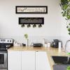 "Kitchen Print & Mug Rack" 2-Piece Vignette By Trendy Decor 4U, Black Frame