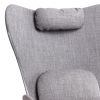 Britt Modern Grey Fabric Accent Chair