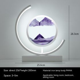 Chinese Style Decorative Glass Hourglass Table Lamp (Option: Purple Qi East White-button switch-UK)