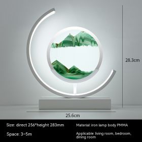 Chinese Style Decorative Glass Hourglass Table Lamp (Option: Verdant and dripping white-Remote control switch-US)