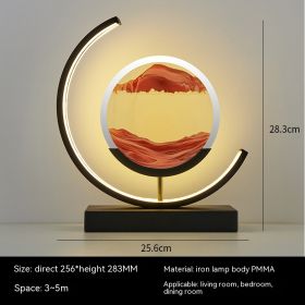 Chinese Style Decorative Glass Hourglass Table Lamp (Option: Red makeup wrapped in black-Remote control switch-US)
