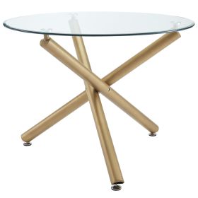 CARMILLA DINING 5PC SET (Color: AGED GOLD)