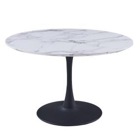 ZILO (Color: WHITE FAUX MARBLE/BLACK)