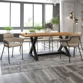 AVNI (Color: NATURAL TABLE/BEIGE CHAIR)