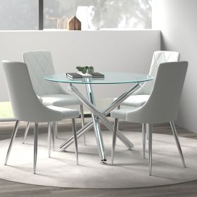 PORTO (Color: CHROME TABLE/GREY CHAIR)