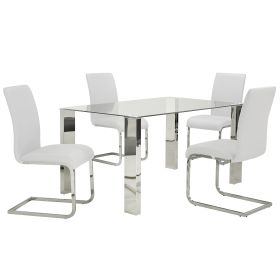 VENETA (Color: CHROME TABLE/WHITE CHAIR)