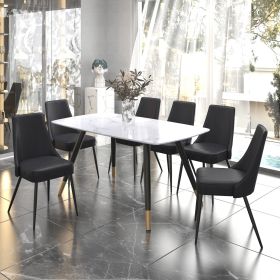 KODA (Color: WHITE TABLE/BLACK CHAIR)