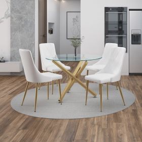 ECLIPSE (Color: AGED GOLD TABLE/WHITE CHAIR)