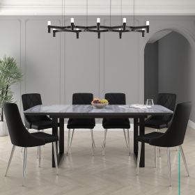 ABBOT (Color: BLACK TABLE/BLACK CHAIR)