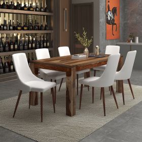 LUCILLE (Color: SHEESHAM TABLE/WHITE CHAIR)