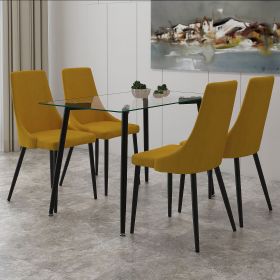 PORTO (Color: BLACK TABLE/MUSTARD CHAIR)