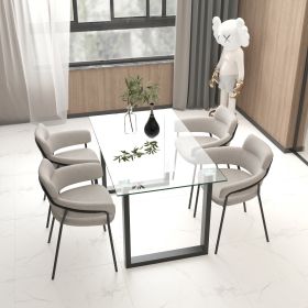 JIVIN (Color: BLACK TABLE/GREY CHAIR)