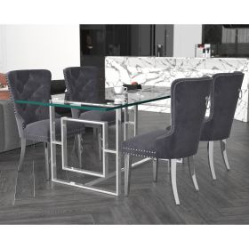 LAVO (Color: SILVER TABLE/GREY CHAIR)