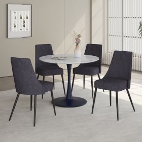 BETSY (Color: BLACK TABLE/CHARCOAL CHAIR)