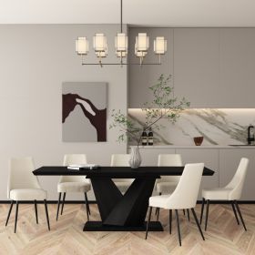 KODA (Color: BLACK TABLE/BEIGE CHAIR)