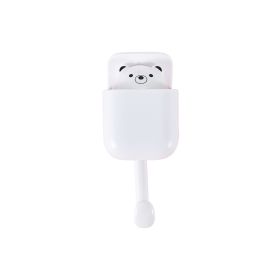 Creative Bear Free Punch Door Hook (Color: White)