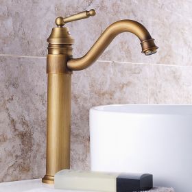 Copper Antique Bathroom Basin Faucet (Option: High)