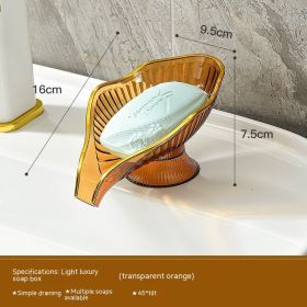 Soap Dish Household Standing Bathroom Table (Option: Transparent Orange)