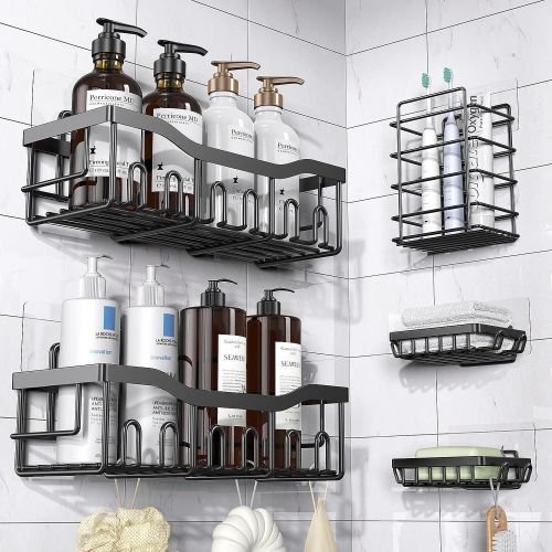 Stainless Steel Bathroom Rack Five-piece Suit