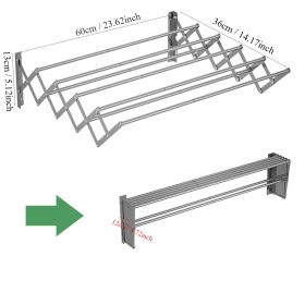 Invisible Clothes Rack Rail Wall Hanging Folding (Option: Small Size Malefemale Lug 60CM)