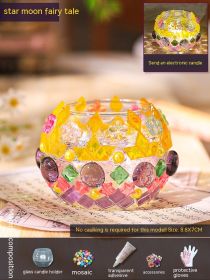 Handmade Diy Mosaic Candlestick Material Package (Option: Star Moon Fairy Tale S)