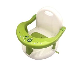 Baby Children Bath Stool Safety Chair (Option: Green White Lion Pattern)
