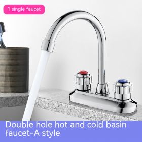 Hot And Cold Double Hole Washbasin Faucet (Option: Type A)