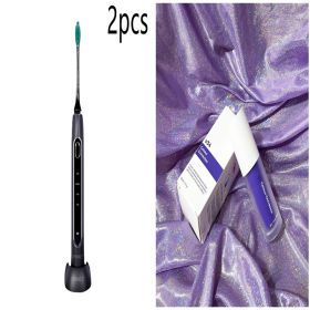 LED Blue Light Electric Toothbrush Full-automatic Waterproof (Option: Set2-USB)