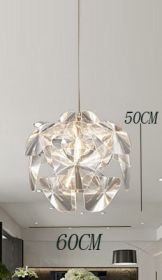 LED Acrylic Living Room Apple Chandelier (Option: Transparent 56x100cm)