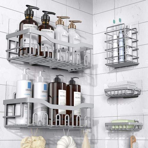 Stainless Steel Bathroom Rack Five-piece Suit