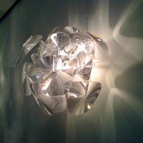 LED Acrylic Living Room Apple Chandelier (Option: Transparent wall lamp 40x40cm)