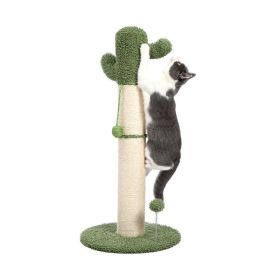 Pet Supplies Cactus Cat Tree Scratcher With Interactive Ball (Color: Style B)