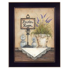 "Powder Room" by Mary Ann June, Ready to Hang Framed Print, Black Frame (Color: as Pic)