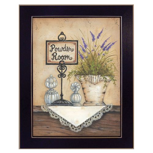 "Powder Room" by Mary Ann June, Ready to Hang Framed Print, Black Frame