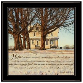 "Home" By Bonnie Mohr, Ready to Hang Framed Print, Black Frame (Color: as Pic)
