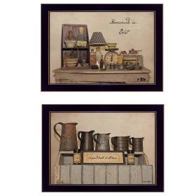 "Homemade is Best" 2-Piece Vignette By Susie Boyer, Ready to Hang Framed Print, Black Frame (Color: as Pic)